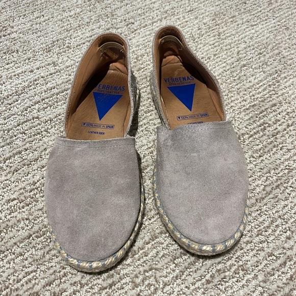 Verbenas Espadrilles Carmen Suede Made in Spain Neutral Gray Women’s EU 38 - Picture 3 of 12